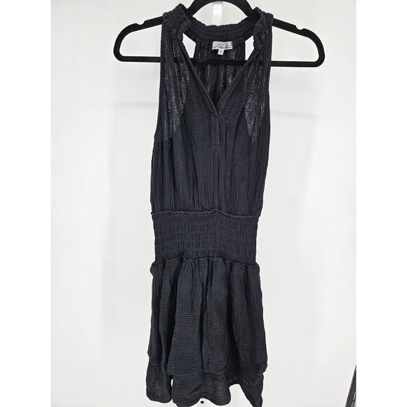 Red Haute Dresses & Skirts - Red Haute Womens Sz XS Knee Length Dress Black Gauzy Sleeveless Smocked Waist